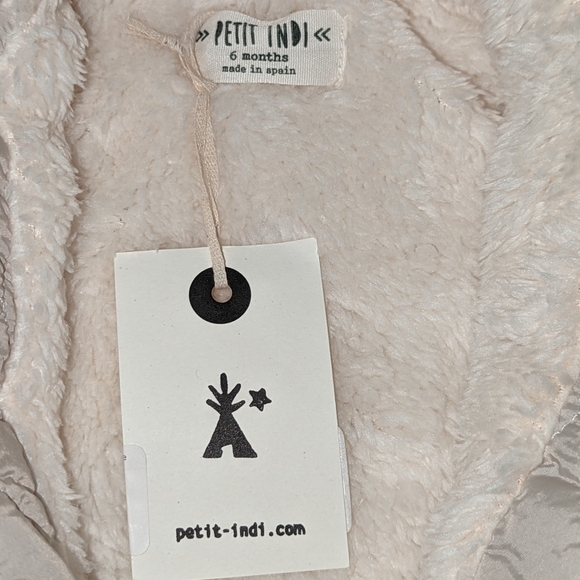 NWT 6M Petit-indi fleece lined quilted Hooded snowsuit - Picture 4 of 5